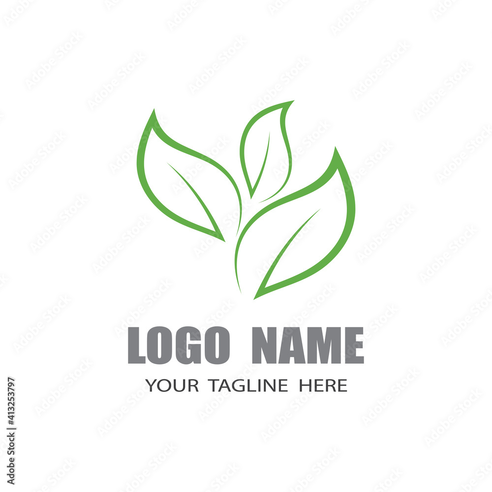 Leaf icon Vector Illustration design Logo template Leaf icon Vector Illustration design Logo template