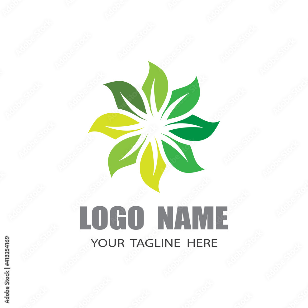 Leaf icon Vector Illustration design Logo template Leaf icon Vector Illustration design Logo template