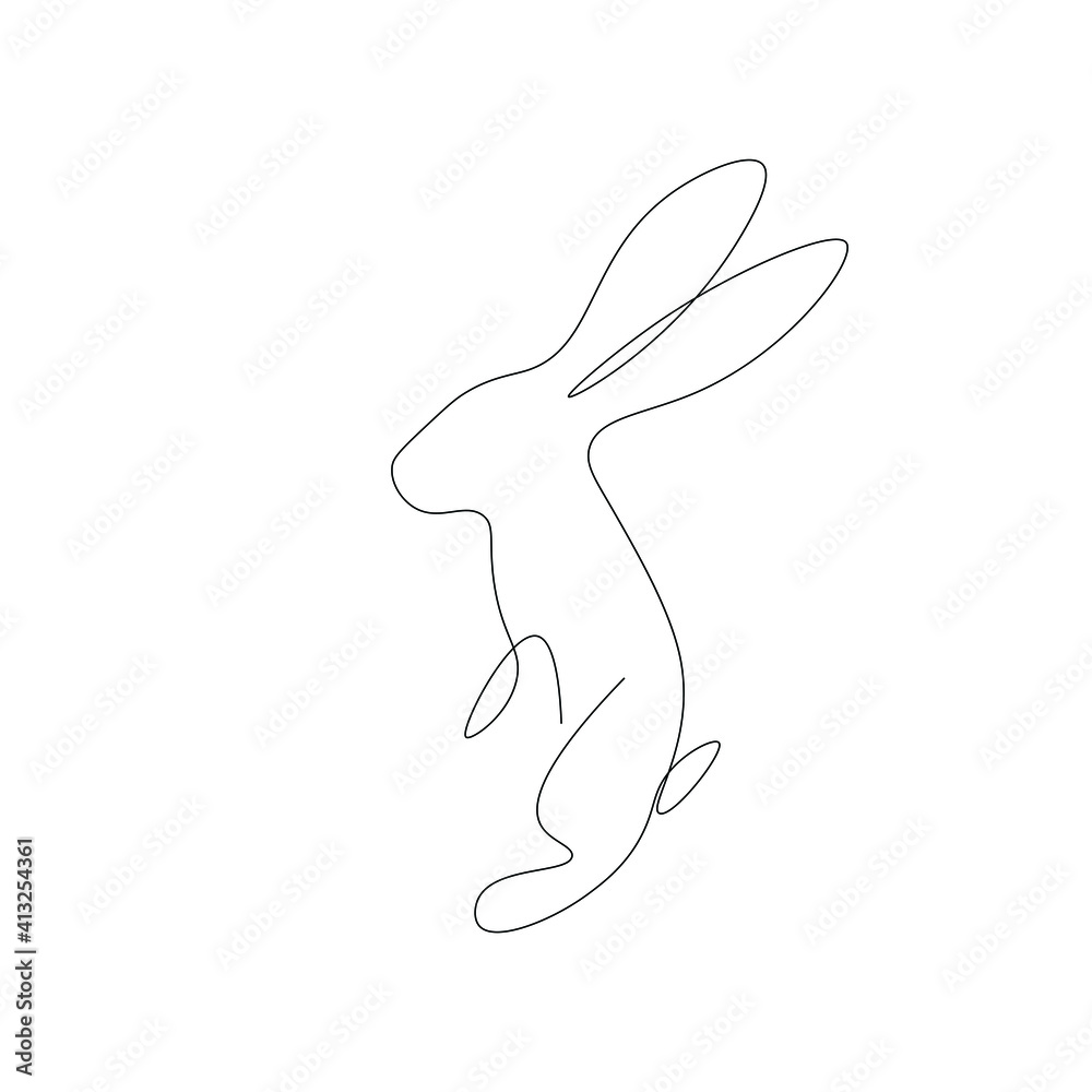 Easter bunny on white background vector illustration Easter bunny on white background vector illustration