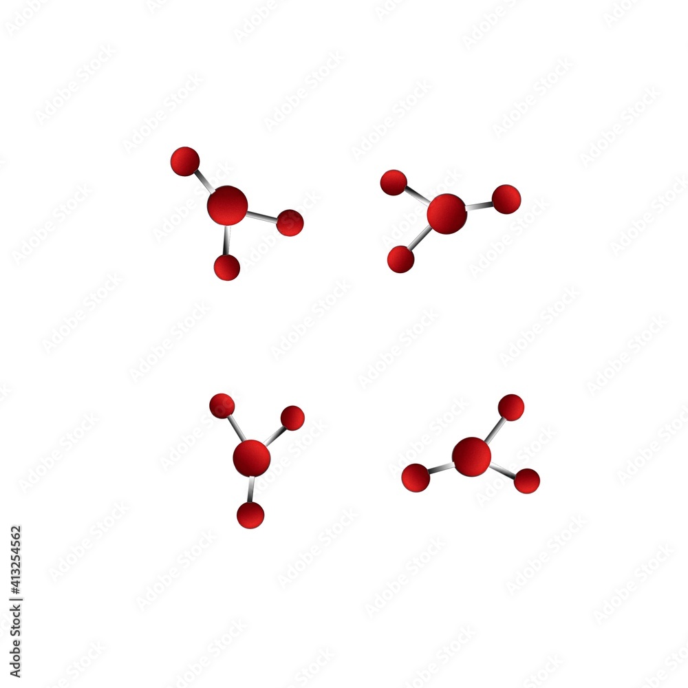 ' Molecules on a white background ' Molecules on a white background