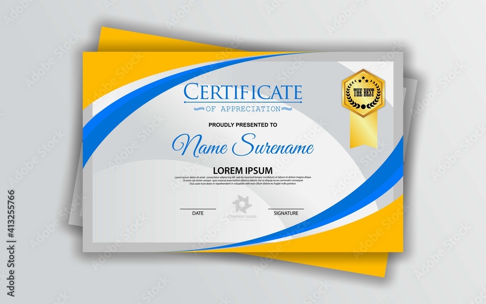 Obraz premium certificate template design