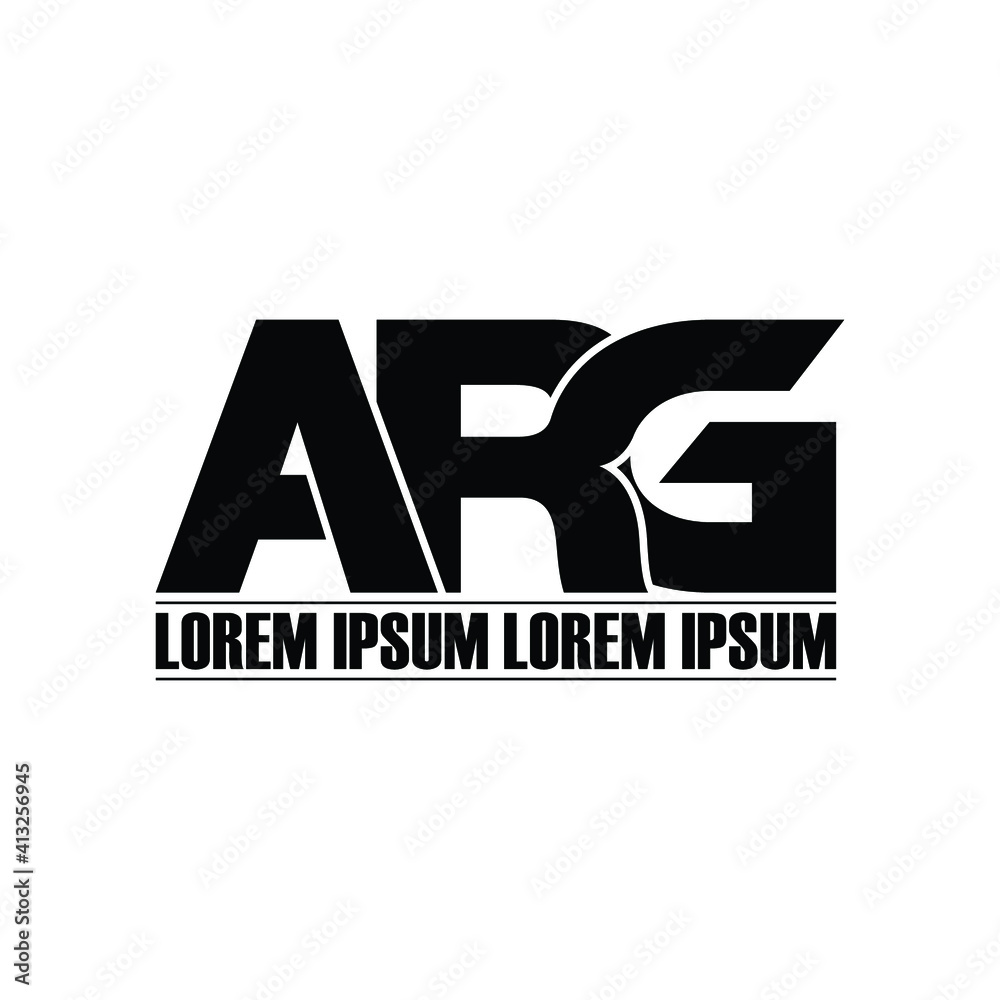 ARG letter monogram logo design vector ARG letter monogram logo design vector