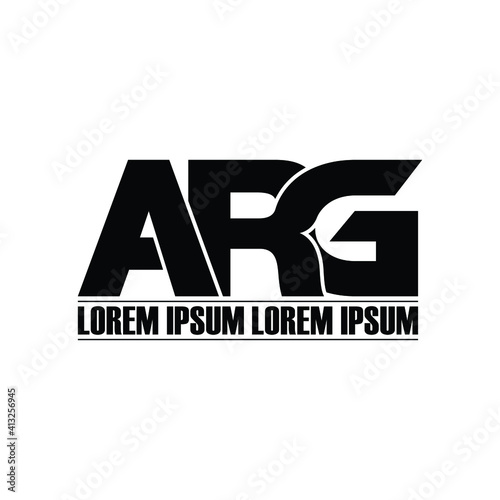 ARG letter monogram logo design vector photo