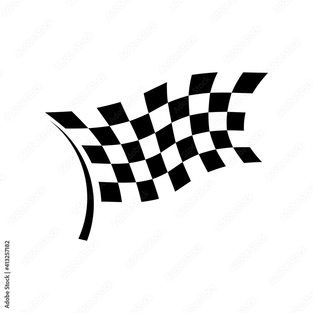Fototapeta premium Race flag icon logo design vector. Icon Symbol. Template Illustration. Creative design