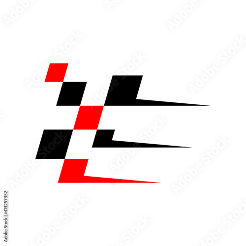 Race flag icon logo design vector. Icon Symbol. Template Illustration. Creative design