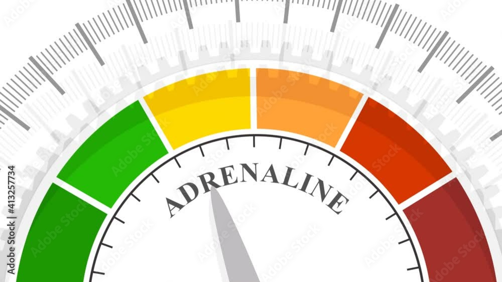 Gradient scale. Hormone adrenaline level measuring device. Sign tachometer, speedometer, indicators. Infographic gauge element. 3D rendering. Gradient scale. Hormone adrenaline level measuring device. Sign tachometer, speedometer, indicators. Infographic gauge element. 3D rendering.