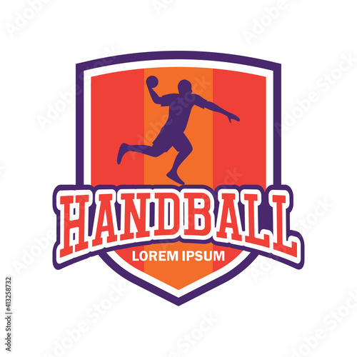 handball logo with text space for your slogan tag line, vector illustration