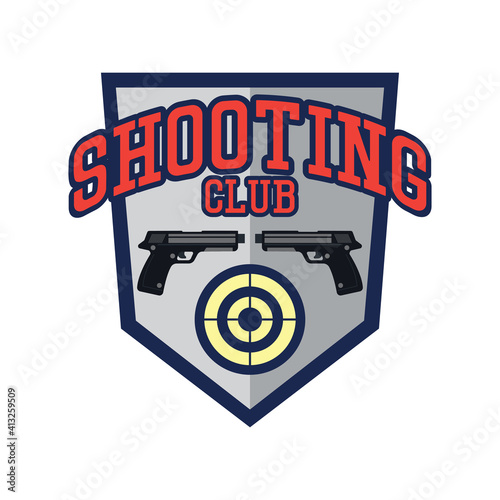 shooting logo with text space for your slogan tag line, vector illustration