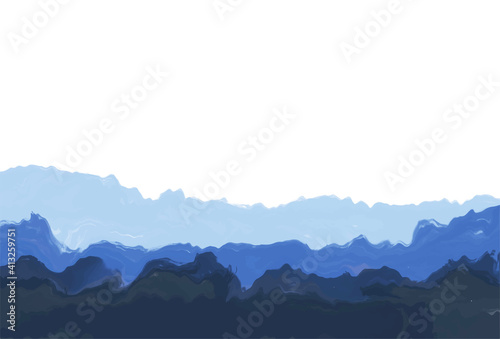 watercolor background, wide green forest
