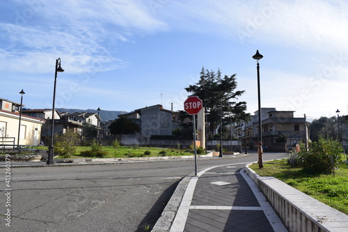 Street view in Oppido Mamertina, Calabria, Italy photo