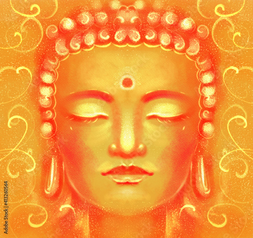 Foto illustration of a portrait of a buddha