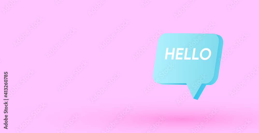 pink hello speech bubble icon pink hello speech bubble icon