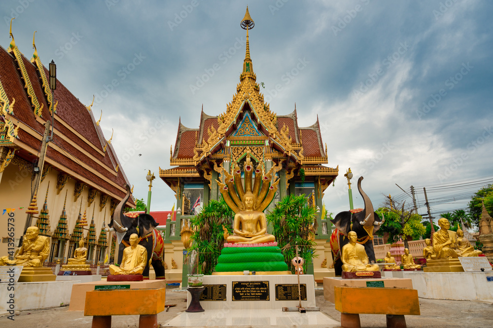 Fototapeta premium Lopburi / Thailand / October 11, 2020 Wat Tha Khae,The Temple of Lop Buri is a temple of Laos, Lao PDR, which emigrated in 200 years ago.