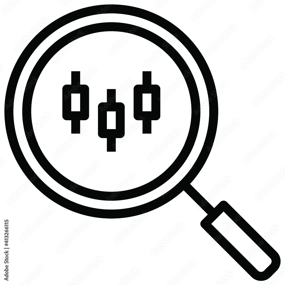 Obraz premium think analysis icon for graphic design job application website report and other design job