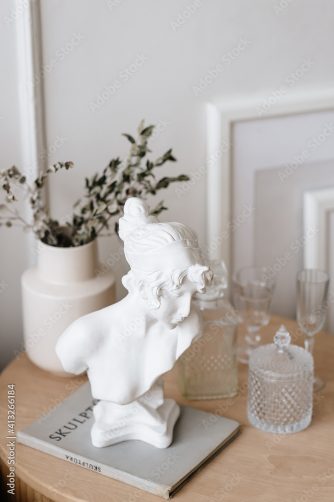 Plaster sculpture interior object Plaster sculpture interior object