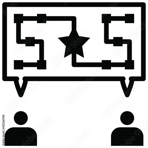 think analysis icon for graphic design job application website report and other design job