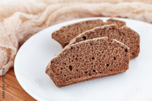 Slices of homemade gluten free bread