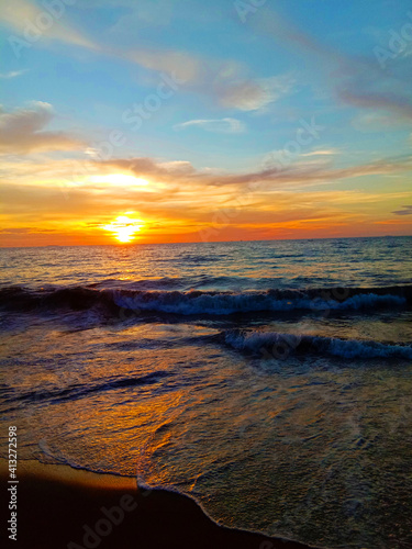 sunset on the beach