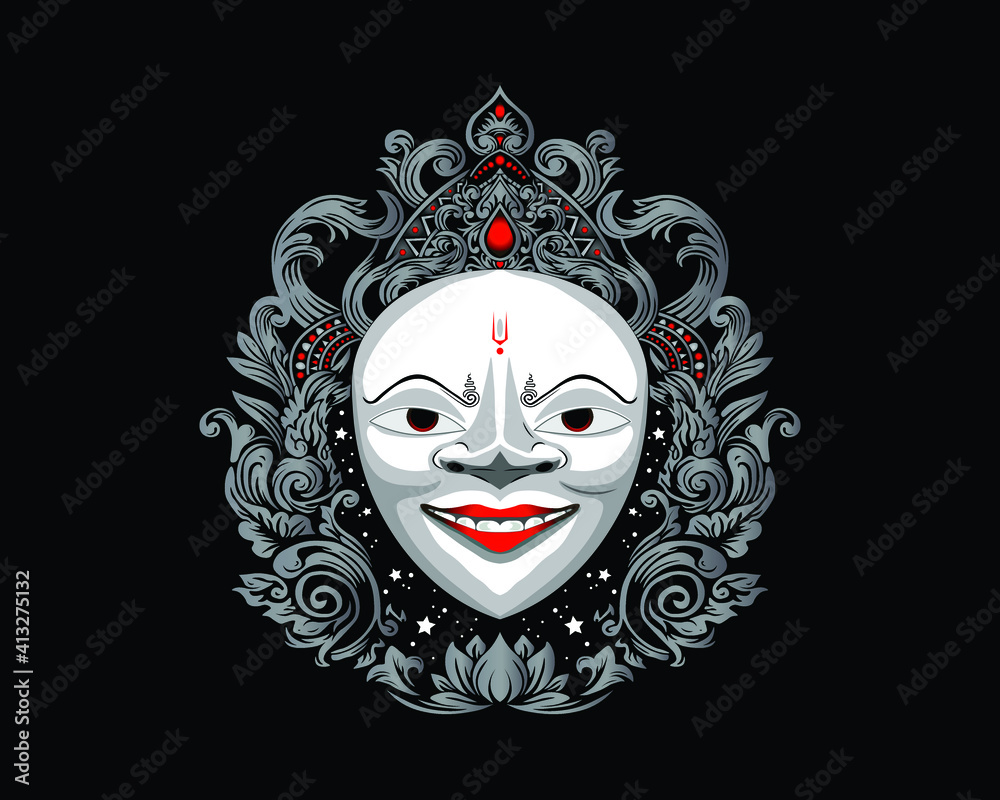 carnival mask on black
