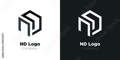 Real estate company logo nd  - Minimalist geometric branding  photo
