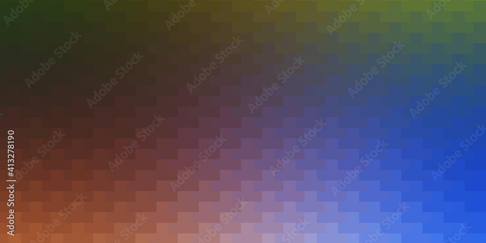 Light Blue, Yellow vector template in rectangles.