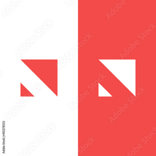 Free Download Geometric Letter N Logo. Modern logo. - GFXLoad