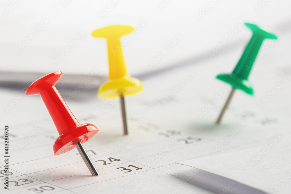 Important date and calendar appointment. pin on calendar.