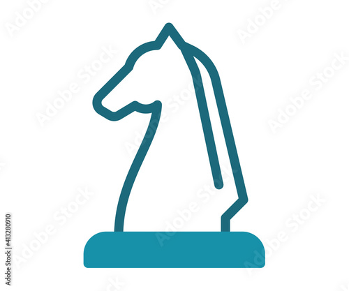 strategy strategist chess single isolated icon with solid line style