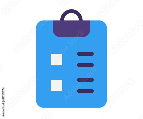 clipboard checklist task single isolated icon with flat style © MGhozi