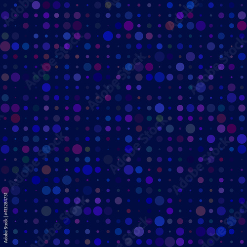 Abstract background Dark blue polka dots seamless