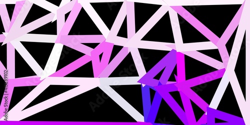 Light purple, pink vector abstract triangle texture.