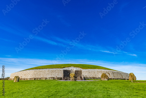 Newgrange (Irish: Si an Bhru), a prehistoric monument in Ireland, a UNESCO World Heritage Site.