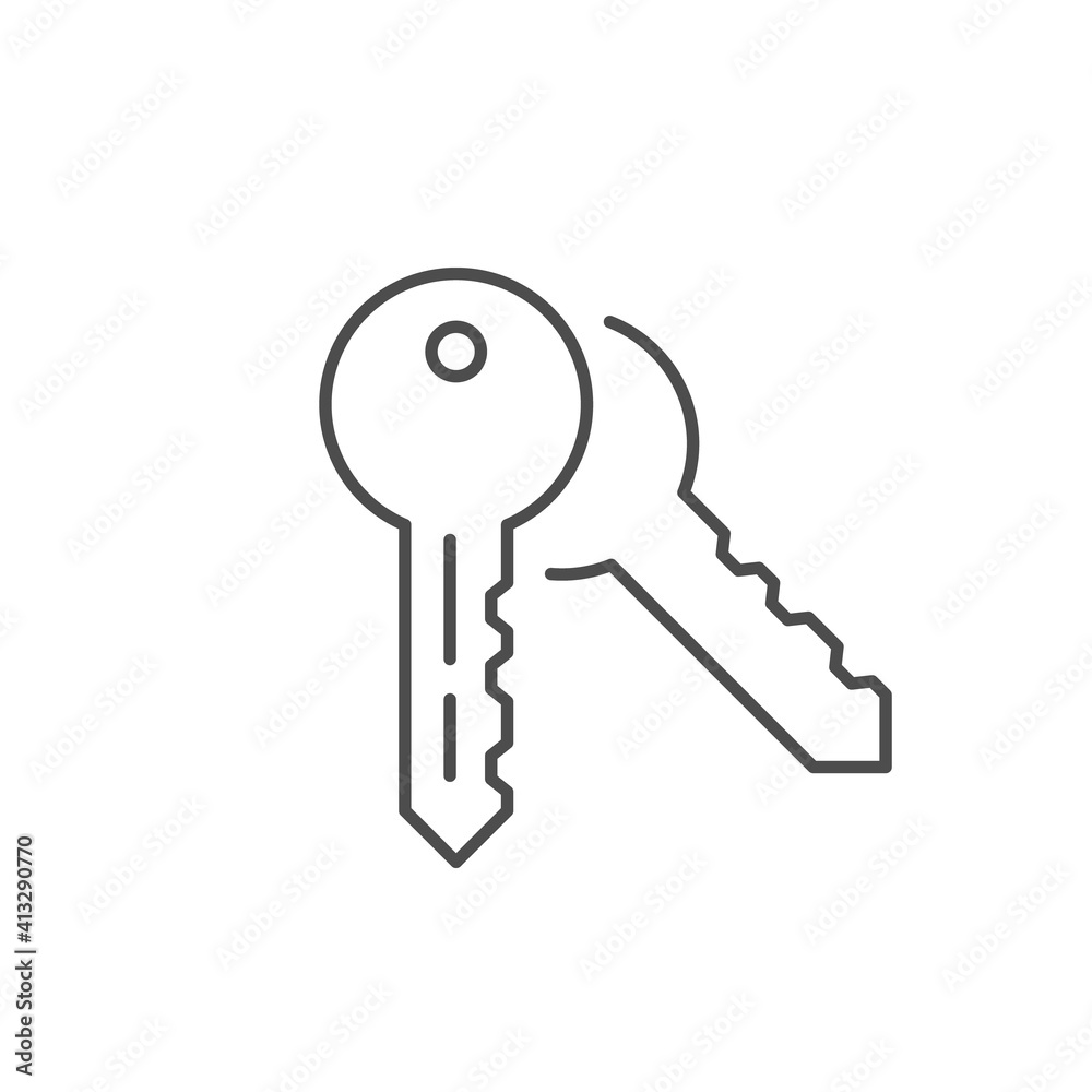 Key line icon or security concept Key line icon or security concept