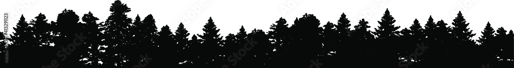 Forest silhouette - border, vector EPS 10 illustration. Forest silhouette - border, vector EPS 10 illustration.