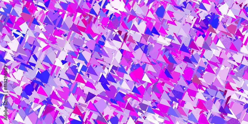 Light purple, pink vector template with triangle shapes. Light purple, pink vector template with triangle shapes.
