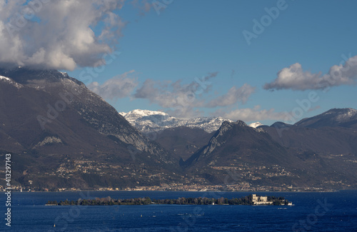 view on the Lake Garda in winter