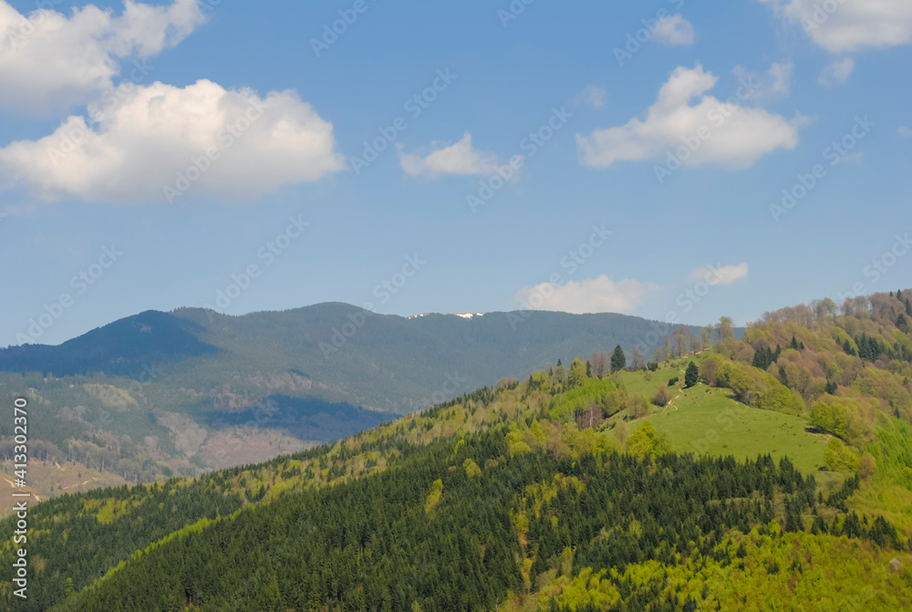 Mountain landscape in the Southern Carpathians Mountain landscape in the Southern Carpathians