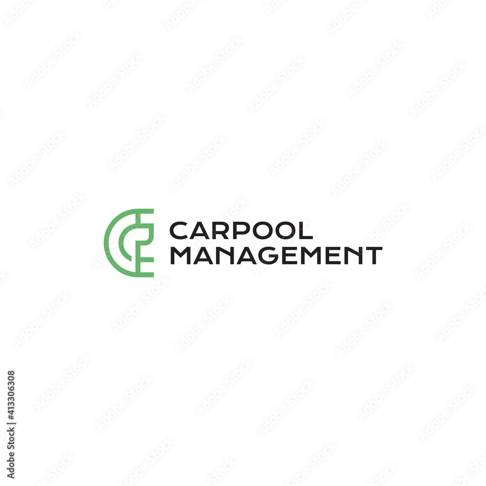 letter CP logo design with simple style unique vector