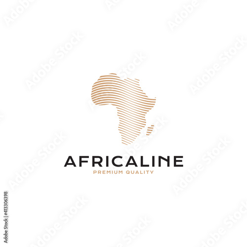 African logo design with simple line style