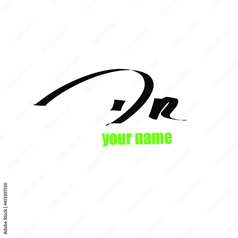 Obraz premium DR initial handwriting logo for identity