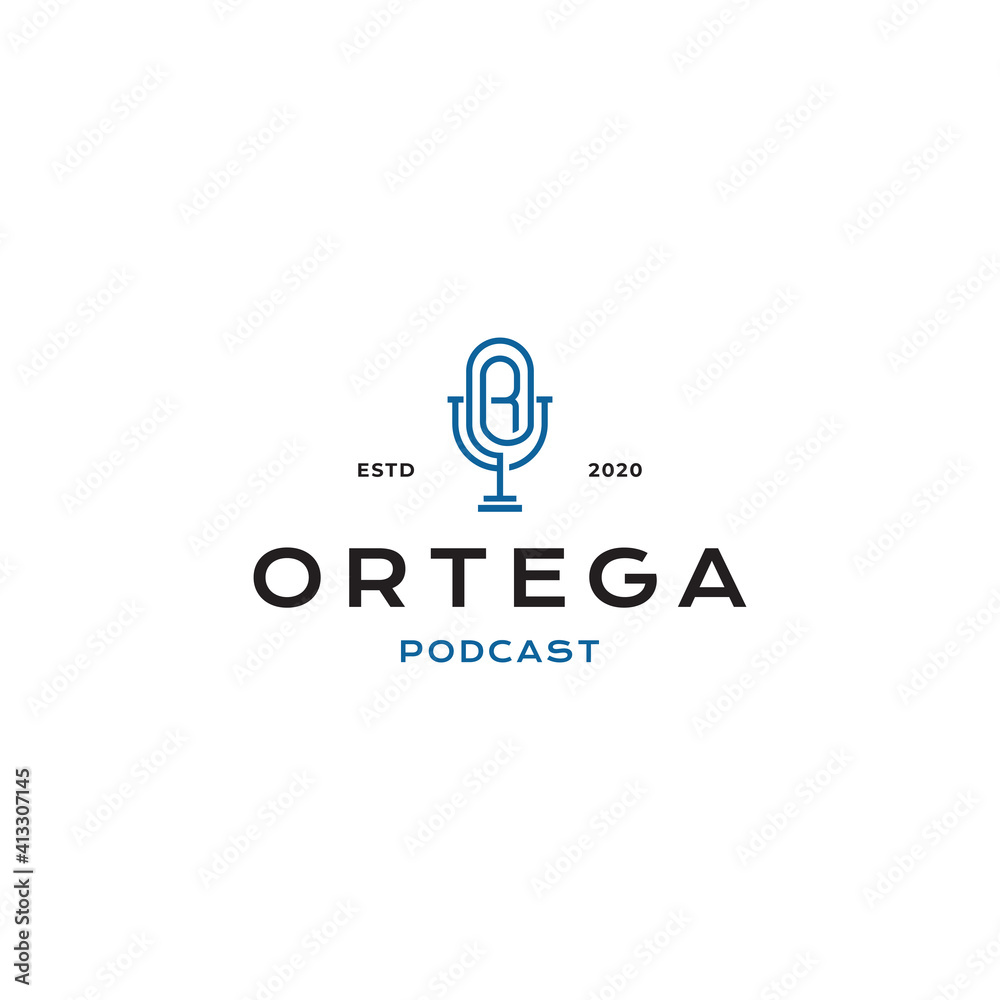 letter OG podcast logo design with simple style unique vector letter OG podcast logo design with simple style unique vector