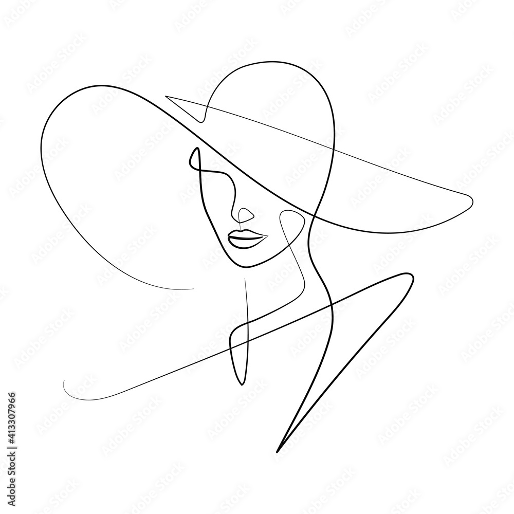 Vector Illustration of Beautiful Female Face Line Art Drawing. Good for Cover, Poster, T-Shirt, Graphic Design Print, and others. Vector Illustration of Beautiful Female Face Line Art Drawing. Good for Cover, Poster, T-Shirt, Graphic Design Print, and others.