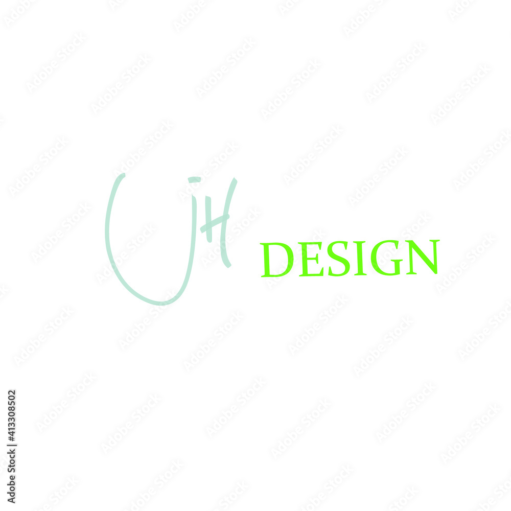 jH initial handwriting logo for identity jH initial handwriting logo for identity