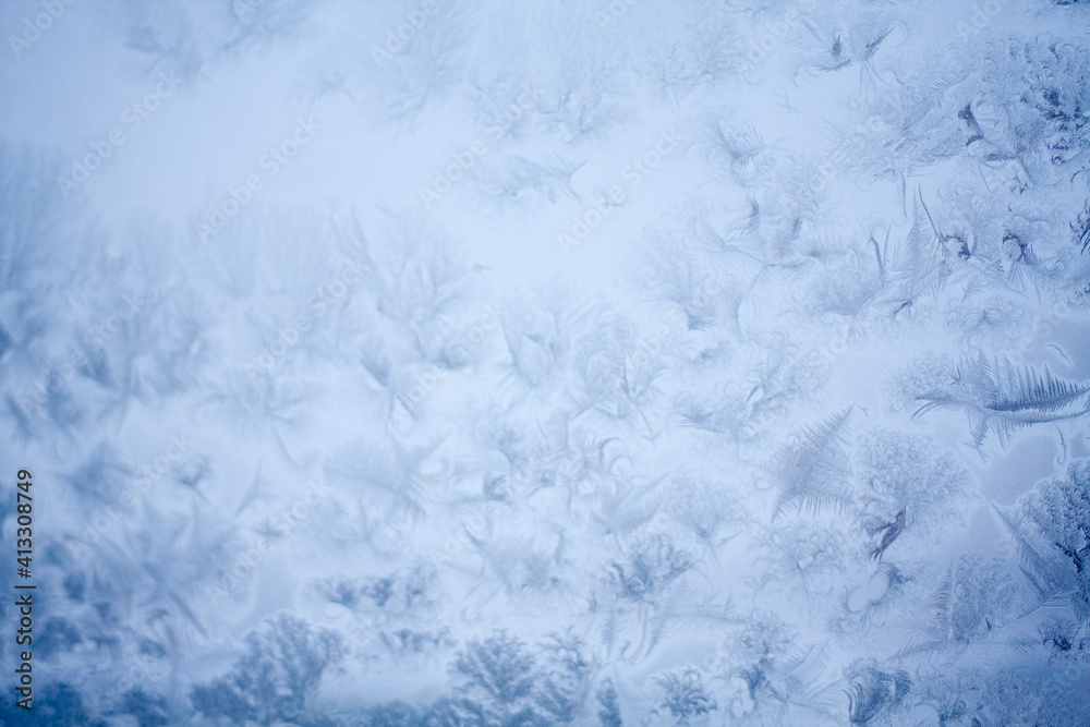 messy frosty pattern on an abstract background that looks like snowflakes