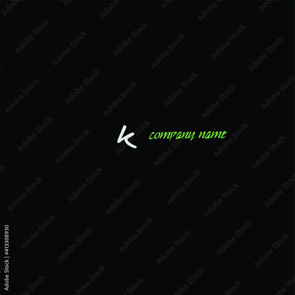 LK initial handwritten logo for identity LK initial handwritten logo for identity