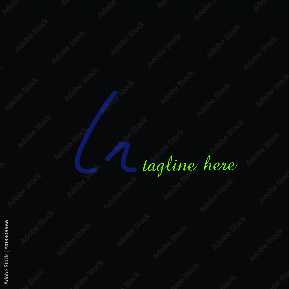 Ln initial handwritten logo for identity Ln initial handwritten logo for identity