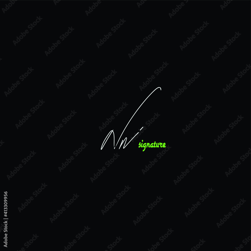 Fototapeta premium NN initial handwriting logo for identity