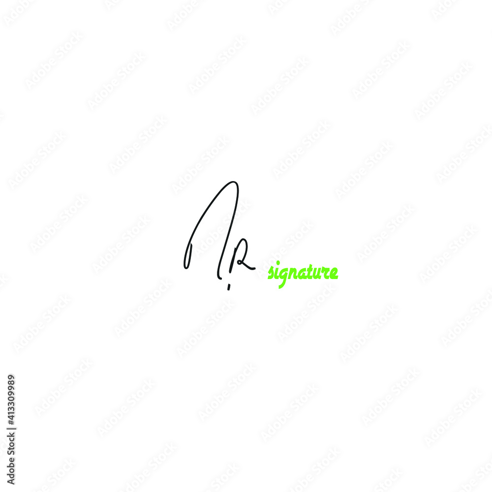 nR initial handwriting logo for identity nR initial handwriting logo for identity
