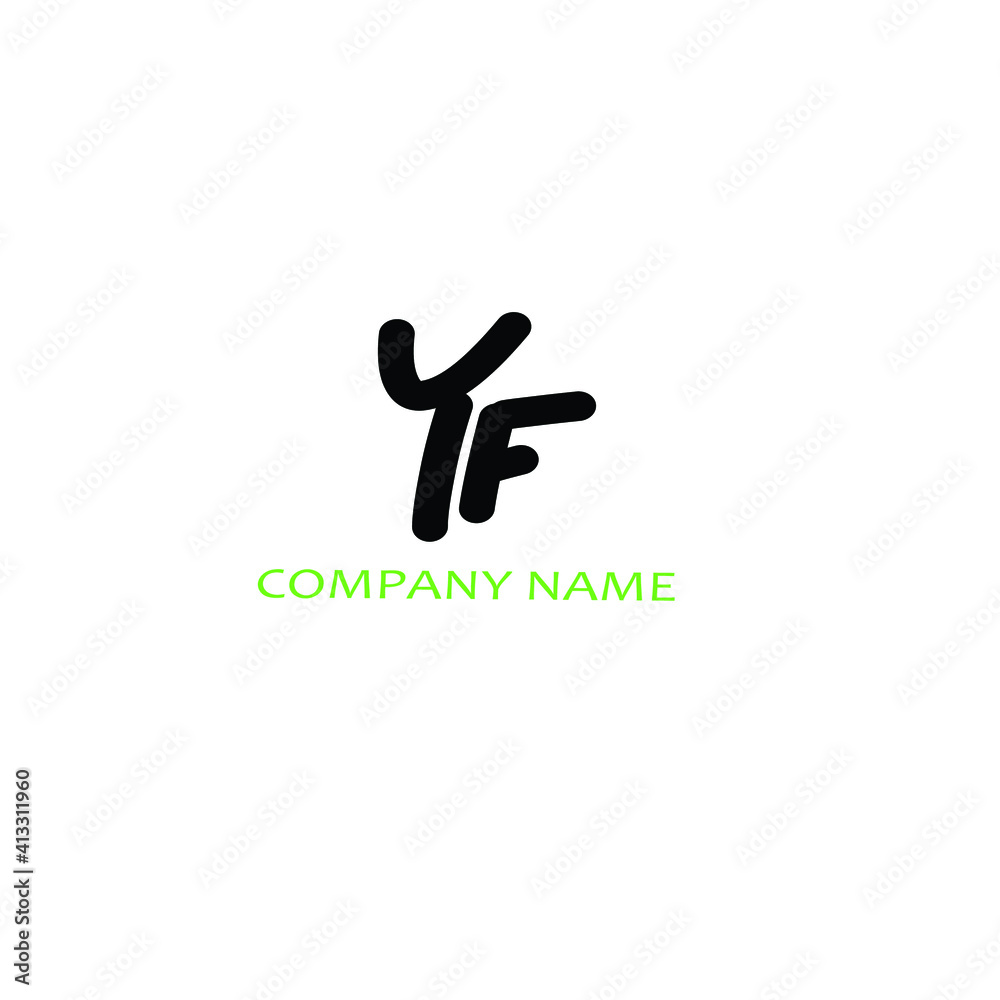YF handwritten initial logo for identity white background YF handwritten initial logo for identity white background