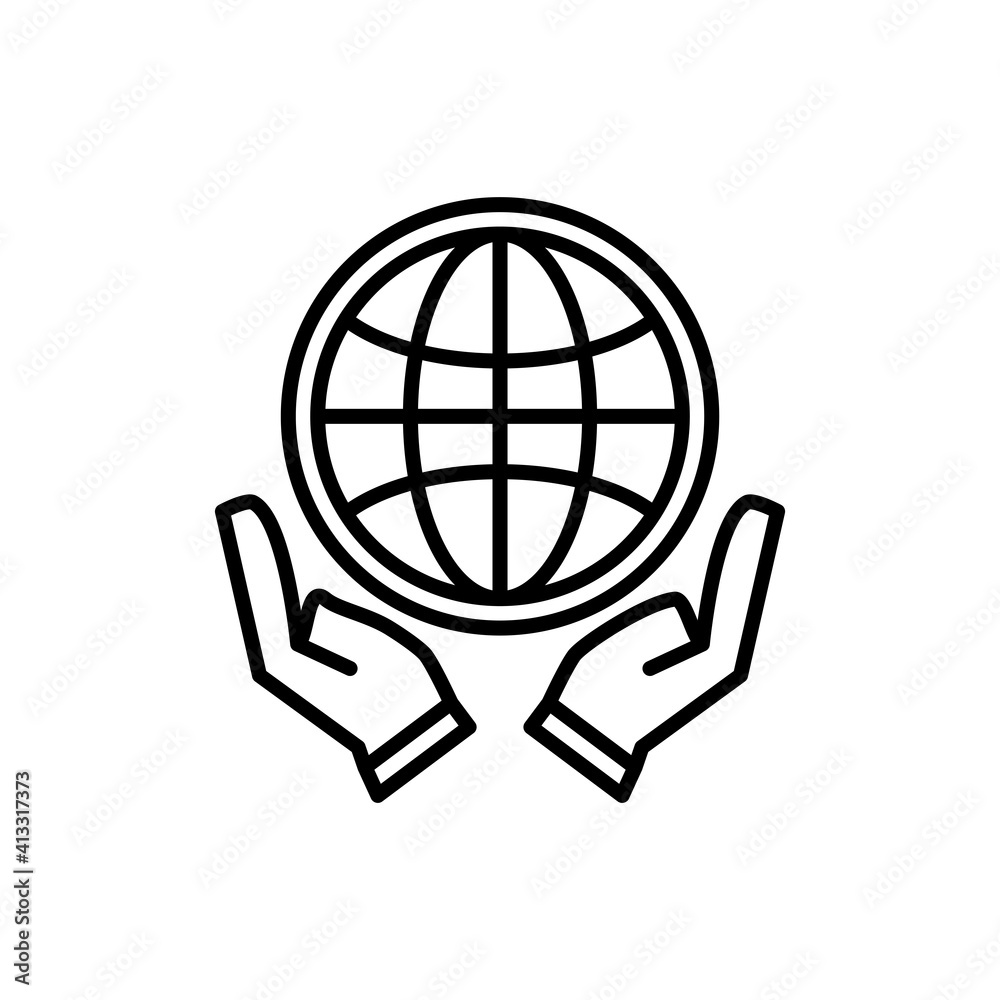 World globe icon vector design template World globe icon vector design template